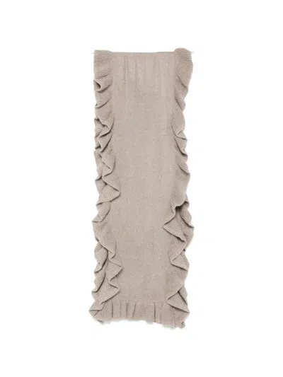Twinset Scarf White Mastic In Nude