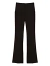 Twinset Tailored Black Trousers With Flared Hem In Black