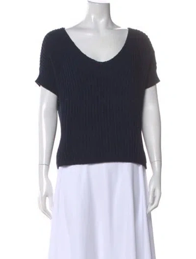 Pre-owned Twinset Scoop Neck Sweater In Blue