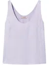 Twinset Scoop-neck Top In Purple