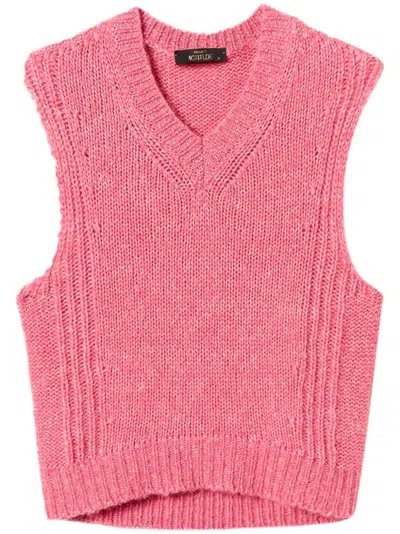 Twinset Seamless Sleeveless Jumper In Pink