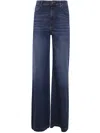 Twinset Logo-engraved Buttons Jeans In Medium Denim