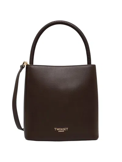 Twinset Secchiello Polyurethane Handbag In Black