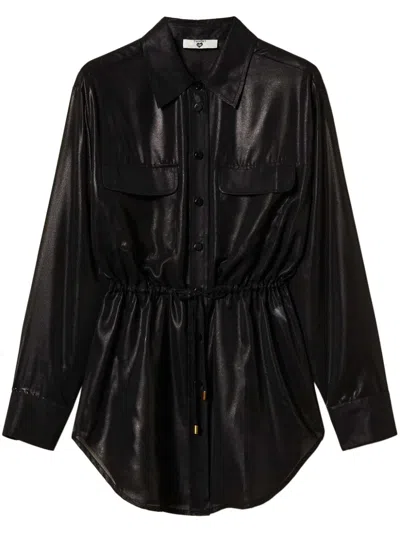 Twinset Semi-sheer Shirt In Black