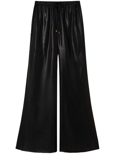 Twinset Semi-sheer Trousers In Black