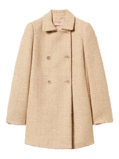 Twinset Coats In Neutral