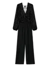 Twinset Sequin-embellished Jumpsuit In Black