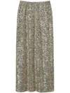 Twinset Twin-set Stretchy Polyester Blend Skirt In Gold