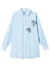 Shop Twinset Sequin-embellished Shirt In Blue