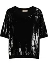 Twinset Twin-set Acrylic And Wool Blend Top In 黑色