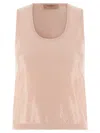 Twinset Sequin Top In Pink