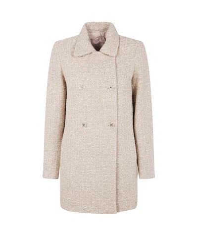 Twinset Twin-set Boucle Coat In Pink
