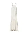 Twinset Sequinned Georgette Slip Dress In White