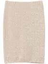 Twinset Sequinned Skirt In Neutrals