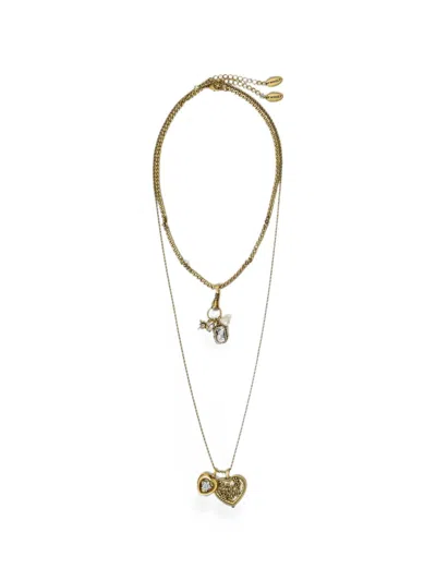 Twinset Set Of Necklaces With Pendants In Gold
