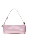 Twinset Shantung Metallic-effect Shoulder Bag In Purple