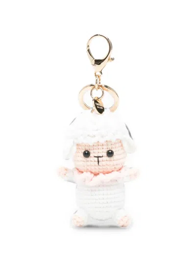 Twinset Sheep-motif Keyring In White