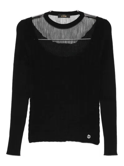 Twinset Classic Black Sweater With Timeless Silhouette