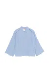 Twinset Button Shoulder Blouse In Blue