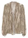 Twinset Animal-print Tie-neck Blouse In Animal Print