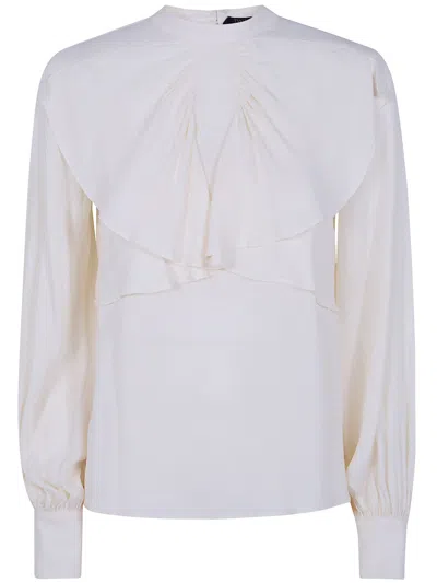 Twinset Shirt Draped "draped Shirt" In White