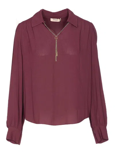 Twinset Shirt In Burgundy
