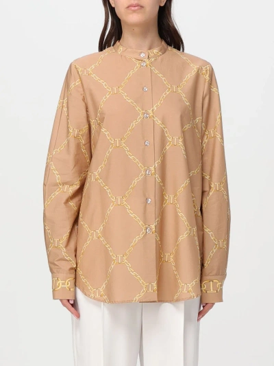 Twinset Print Shirt Shirt And Blouse Beige