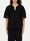 Twinset Lace-detail Blouse In Black