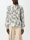 Twinset Patterned-jacquard Shirt In Schwarz