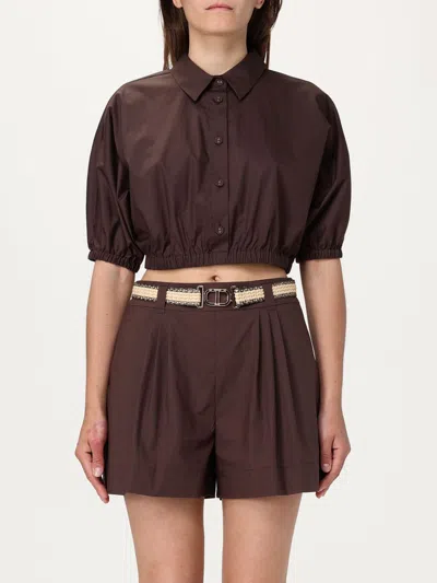 TWINSET SHIRT TWINSET WOMAN COLOR COFFEE,G93603132