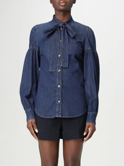 TWINSET SHIRT TWINSET WOMAN COLOR DENIM,G56499028