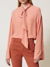 Twinset Chemise En Crêpe De Chine In Pink