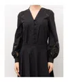 Twinset Lace-insert Buttoned Shirt In Black