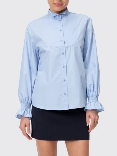Twinset Shirt Woman Color Gnawed Blue In Animal Print