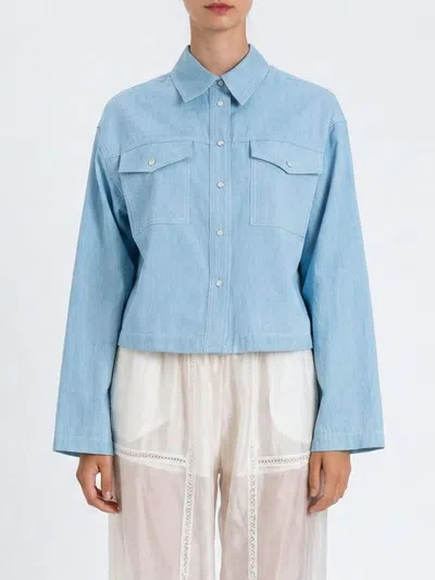 Twinset Chest-pocket Shirt In Blue