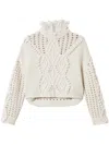 Twinset Open-knit Jumper In Beige