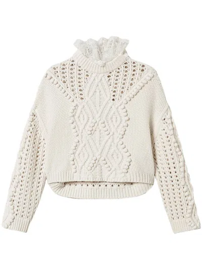 Twinset Open-knit Jumper In Multicolor