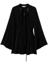 Twinset Twin-set Pussy-bow Collar Dress With Tied Waist In Black