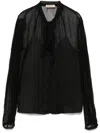 Twinset Long-sleeved Shirt In Black