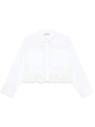 Twinset Shirts Light And Natural In White