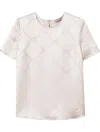 Twinset Oval T-jacquard T-shirt In White