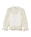 Twinset Lace Drawstring Blouse Valenciennes In White