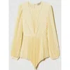 Twinset Twin-set Vanilla Pleated Blouse In Yellow