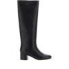 Twinset Knee-high Block-heel Boots In Black