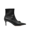 Twinset Twin-set Pointed Toe Ankle Boots In Black