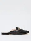 Twinset Black Mules With Logo Plaque On The Front In Leather Woman In Schwarz