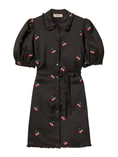 Twinset Short Dress In Black