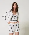 Twinset Short En Maille Avec Broderies Florales In Multi