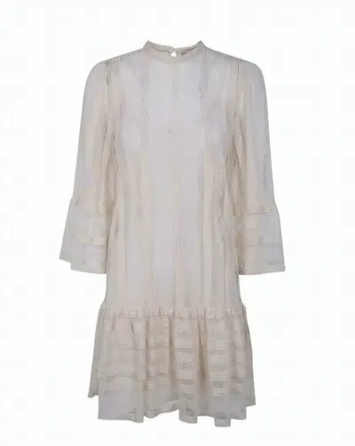 Twinset Short Lace Removable Slip Dress In Neutral