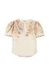 Twinset Twin-set Pastel Wildflowers Cotton Shirt In Multi